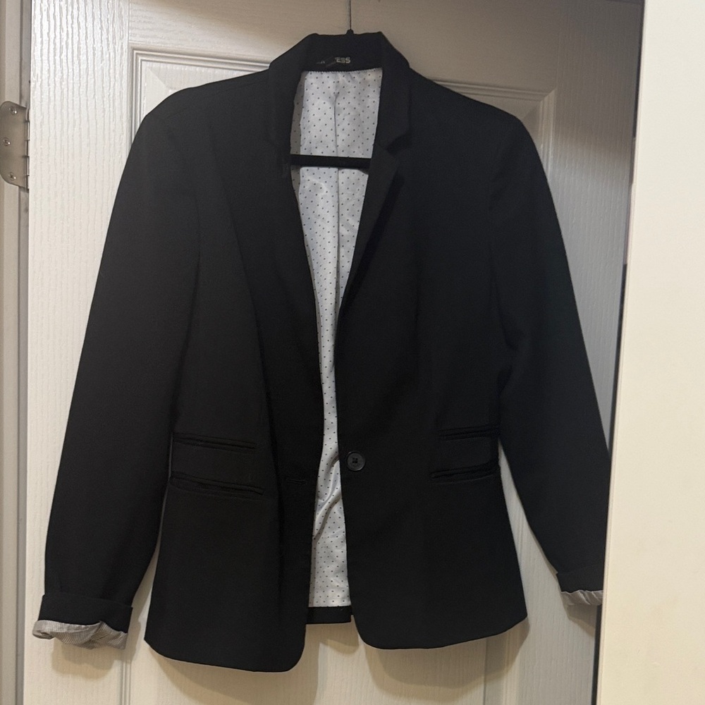 Express Black Blazer with White Lining